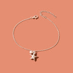 Foot Jewelry Starfish Imitation Pearl Charm Silvery Chain Anklet Beach Accessories-1