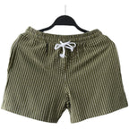 Summer striped cropped shorts for men and women's sports and casual shorts