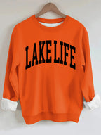 Lake Life Printed Long Sleeve Hoodie