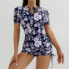 Printed short sleeved women's sports suit