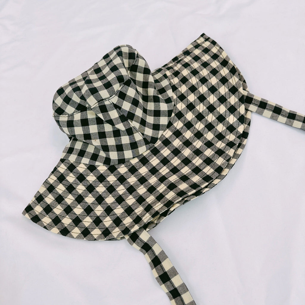 Color Palette Gingham Beach Hat-2