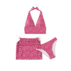 Sexy Printed Bikini Three-Piece Swimwear Set for Women,