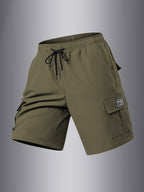 size standard summer cargo shorts for men, casual outdoor hiking multi-pocket shorts