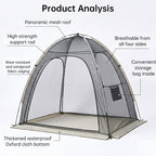 Cool Mesh Tent with Mosquito-Proof Design — Double-Sized Anti-Insect Screen Canopy for Weekend Outdoor Relaxation