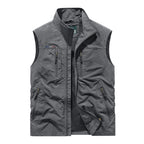 Big Size Men's Vest Outdoor Sports Fishing Sleeveless Jacket