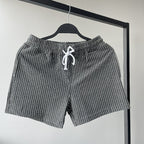 Summer striped cropped shorts for men and women's sports and casual shorts