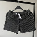 Summer striped cropped shorts for men and women's sports and casual shorts