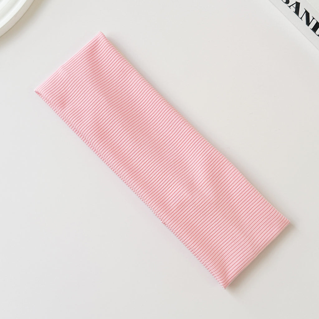 Cotton Elastic Headband Wide Sweat-Absorbent Band, Solid Color, Multi-Functional Headwear