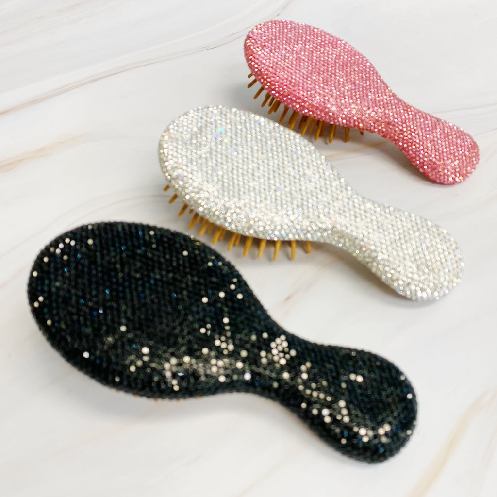 It Girl Life Glam Hair Brush | Rhinestone Wooden Brush | 3 Styles