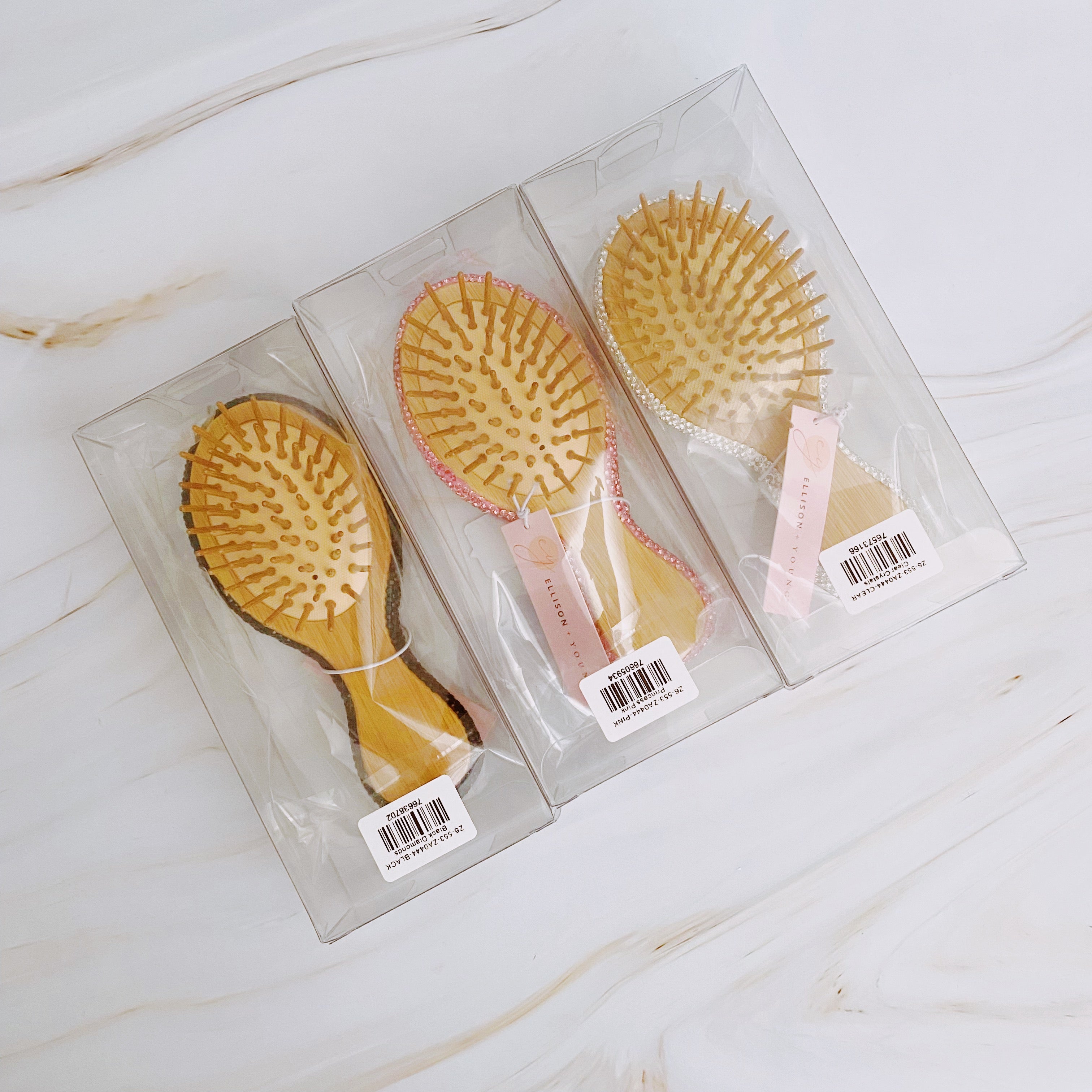 It Girl Life Glam Hair Brush | Rhinestone Wooden Brush | 3 Styles