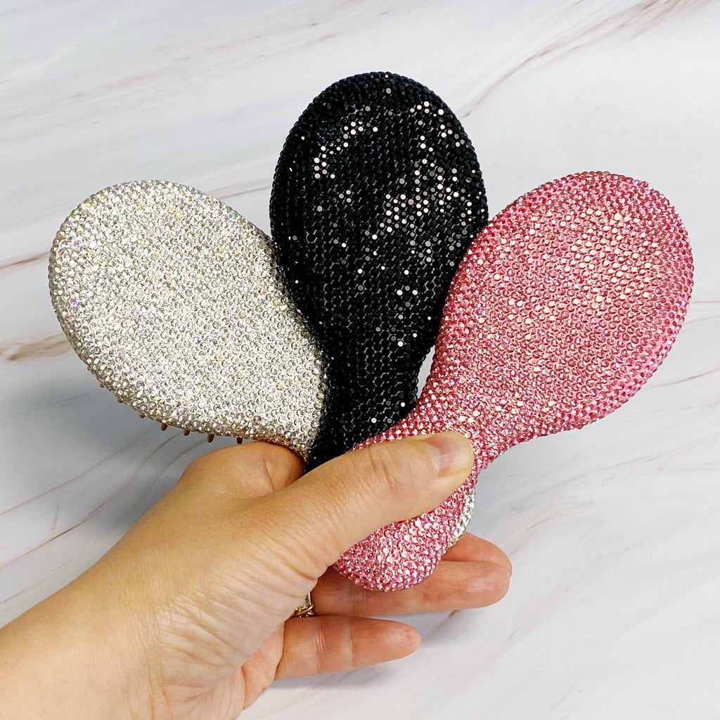 It Girl Life Glam Hair Brush | Rhinestone Wooden Brush | 3 Styles