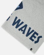 Chasing Waves Kids Beach Towel | Gray Surf Graphic
