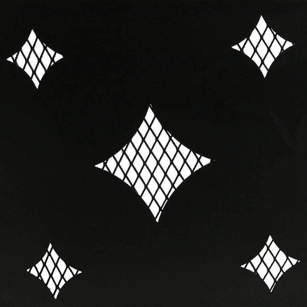 Heavy Duty 36" Black Steel Fire Pit Ring with Diamond Pattern