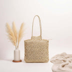 Hollow out straw beach bag Vacation Beach Bag Shoulder Bag-2
