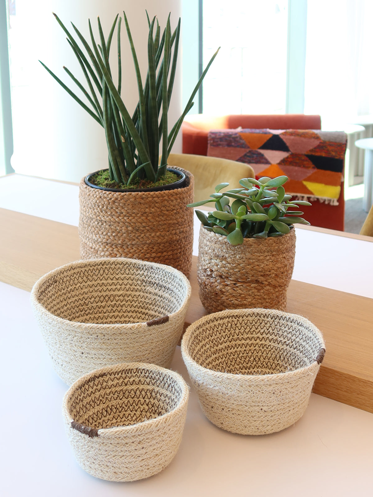 Kata Bin Handwoven Jute Basket | Eco-Friendly Storage Basket Set