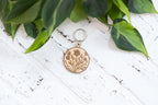 Floral Wooden Keychain | Handmade Flower Key Ring — Plant Lady Gift