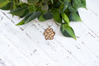 Paw Print Keychain, Wooden Pet Keychain, Paw Print with Hearts and Bones, Mandala Paw Print