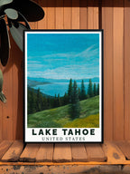 Lake Tahoe  Art - Summer Blue  Home Decor - United States  Living Room Decor