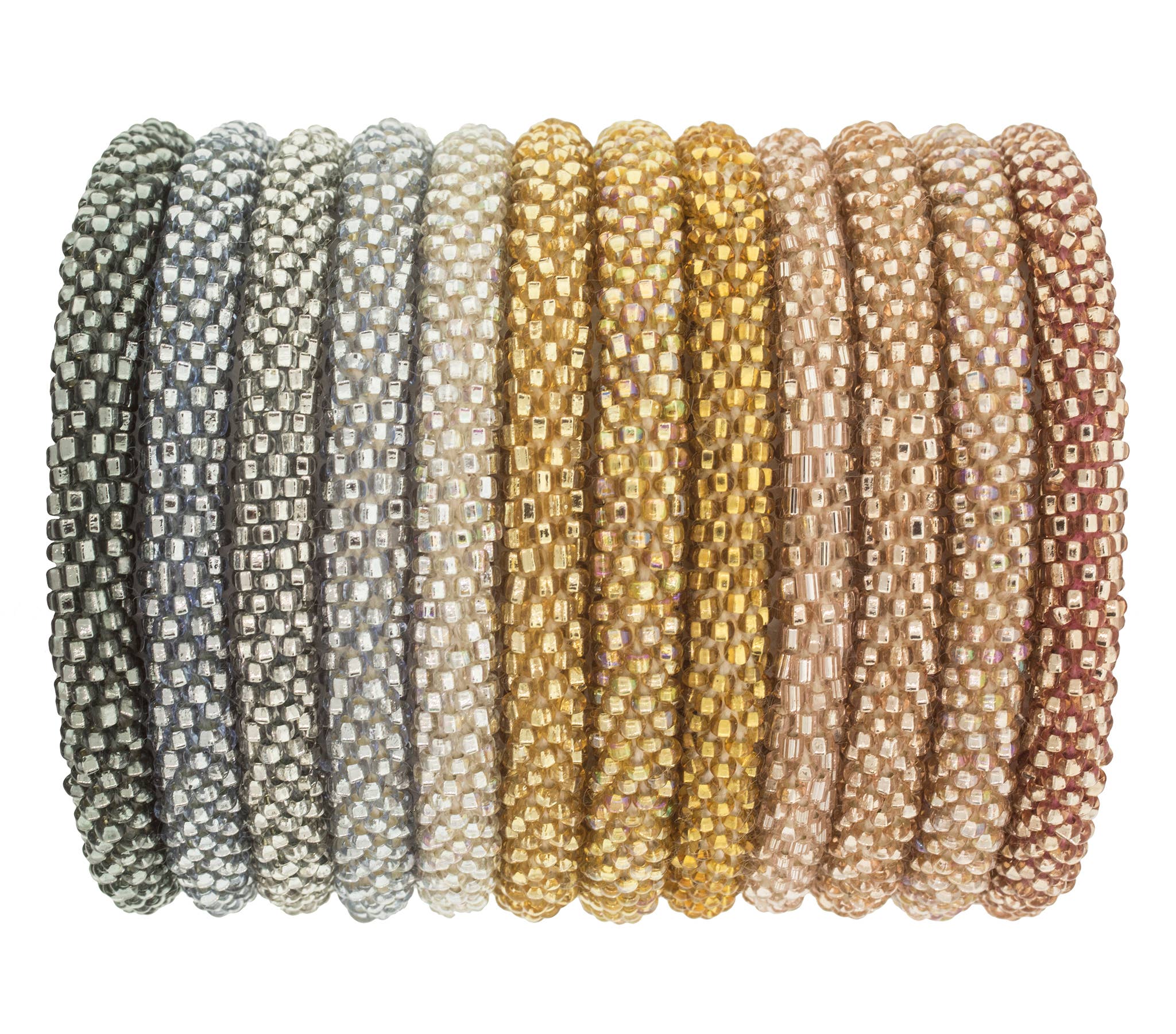 Roll-On® Bracelet – Handcrafted Nepal Bracelet | Glass Beads & Hand-Dyed Cotton