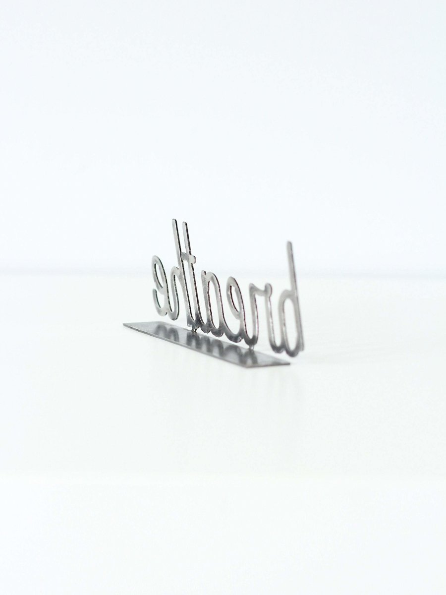 Breathe Metal Word Sign | Plasma Cut Steel Desk & Home Decor