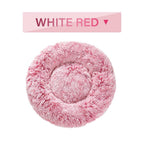 SnugglePaws Plush Donut Pet Bed | Cozy Calming Bed for Dogs & Cats