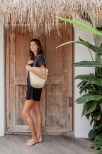Praya Day Bag | Handwoven Borneo Rattan Circle Bag from Bali