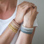 Roll-On® Bracelet – Handcrafted Nepal Bracelet | Glass Beads & Hand-Dyed Cotton