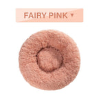 SnugglePaws Plush Donut Pet Bed | Cozy Calming Bed for Dogs & Cats