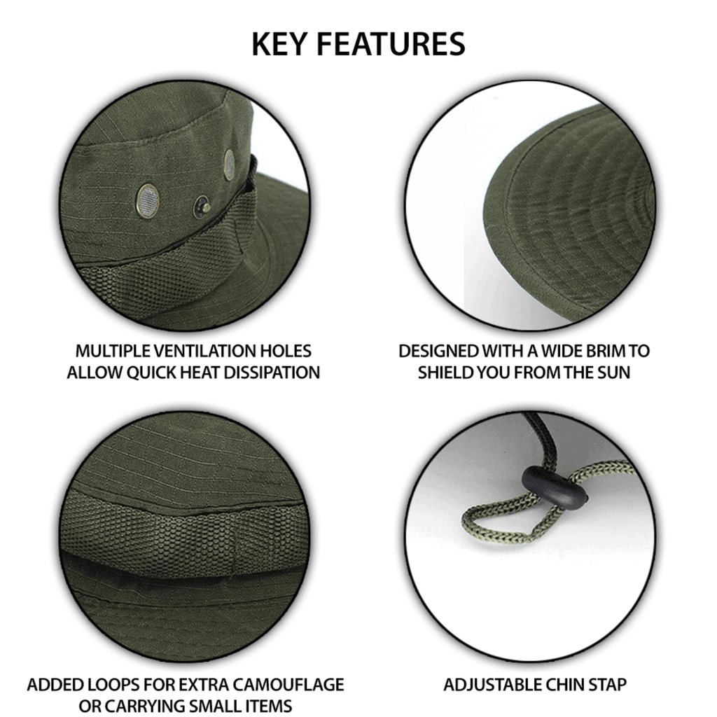 XGear Wide Brim Boonie Bucket Hat — Sun Protection for Lake & Outdoor Adventures