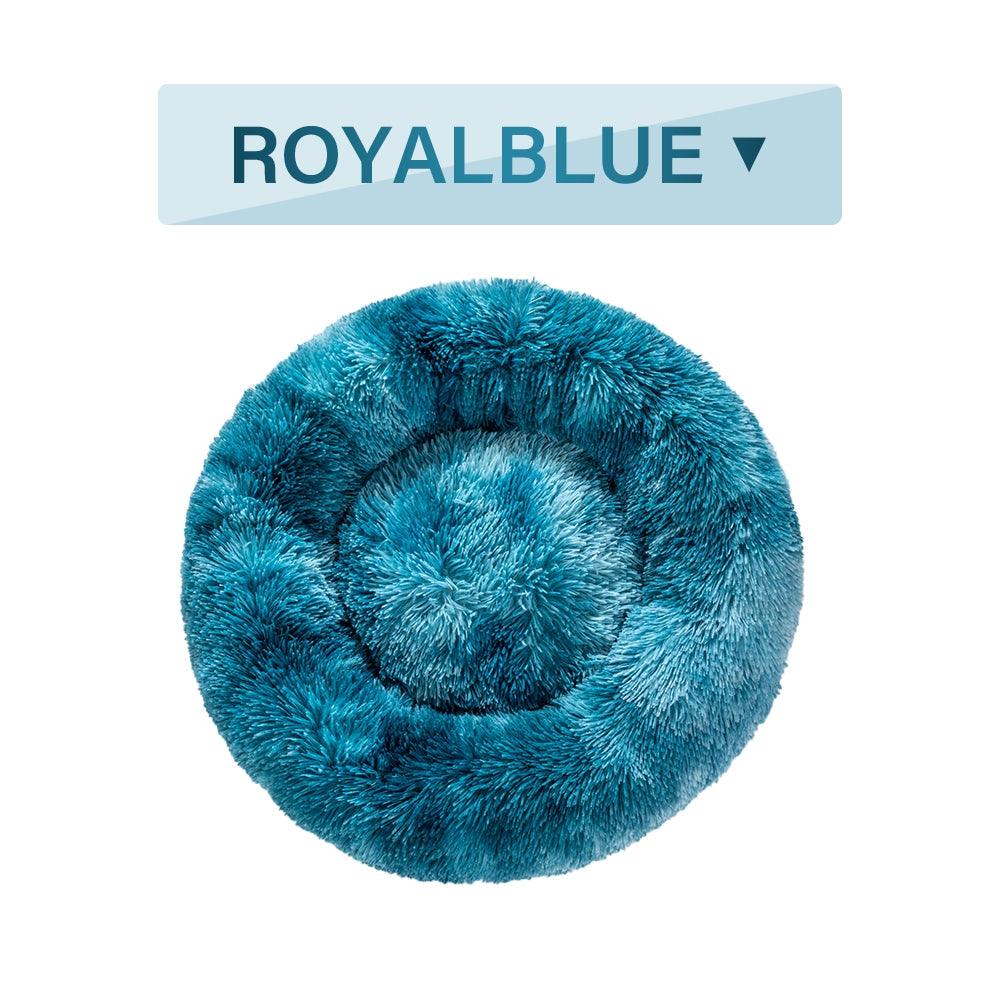 SnugglePaws Plush Donut Pet Bed | Cozy Calming Bed for Dogs & Cats