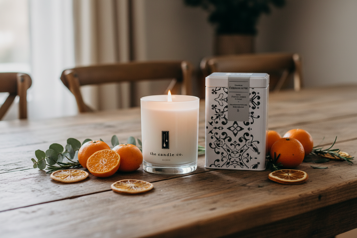 Farmhouse Soy Candle – Table Lifestyle