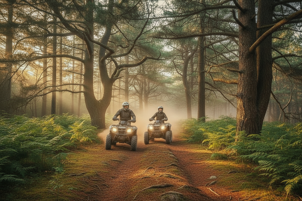 Father and Daughter ATV Trail — Clean