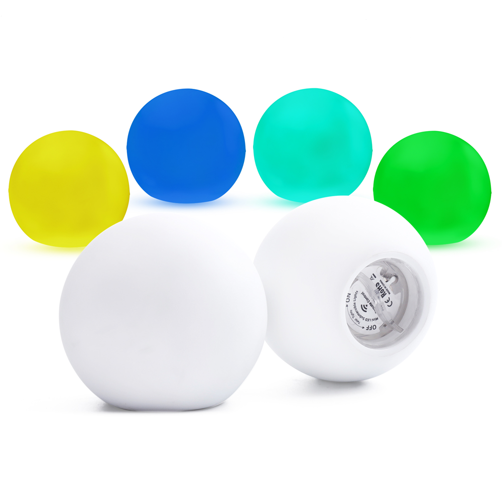 LED Glow Pool Ball Lights | 16 Colors, Waterproof, Remote Control – 6 Pack