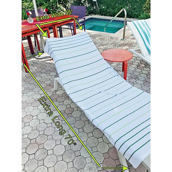 Pool Towel Set of 3 – Striped Beach & Hotel Towels 35x70