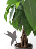 Hummingbird Plant Stake | Plasma Cut Steel Garden Decor