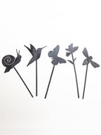Hummingbird Plant Stake | Plasma Cut Steel Garden Decor