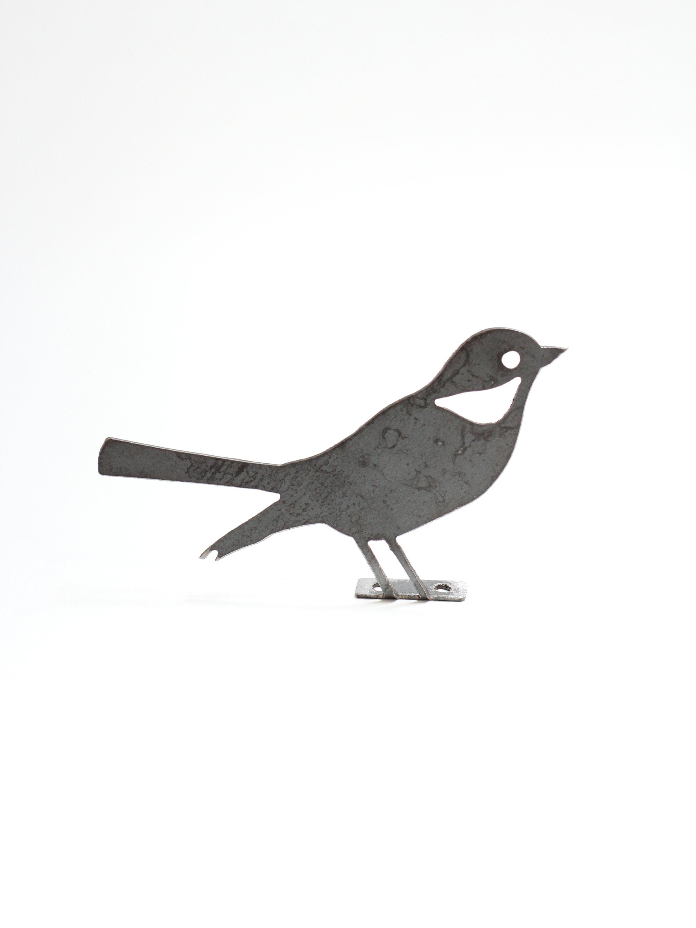Mockingbird & Robin Metal Bird Statue | Plasma Cut Steel Garden Decor