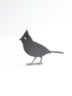 Metal Cardinal Garden Statue – Handmade Plasma Cut Steel, 6.5" Outdoor Bird Decor
