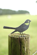 Mockingbird & Robin Metal Bird Statue | Plasma Cut Steel Garden Decor