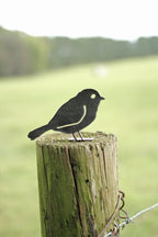 Chickadee Metal Bird Statue | Plasma Cut Steel Garden & Fence Decor
