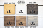 Solid Wood Entryway Shelf with Key Hooks-1