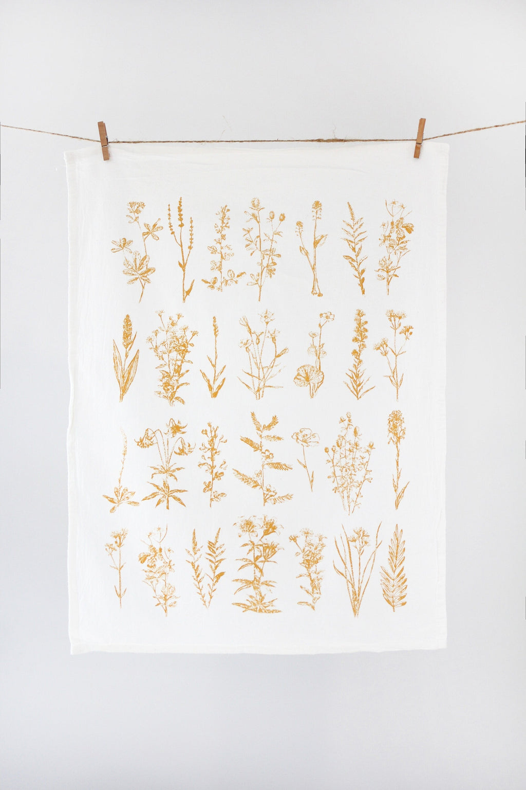 Wild Flower Tea Towel – Watercolor Print, Cotton | Made in USA by Highland Ridge Decor