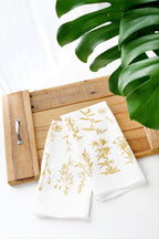Wild Flower Tea Towel – Watercolor Print, Cotton | Made in USA by Highland Ridge Decor