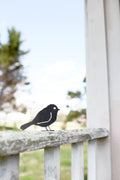 Chickadee Metal Bird Statue | Plasma Cut Steel Garden & Fence Decor