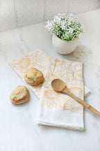 Sunflower Garden Tea Towel – Watercolor Print, Cotton | Made in USA by Highland Ridge Decor