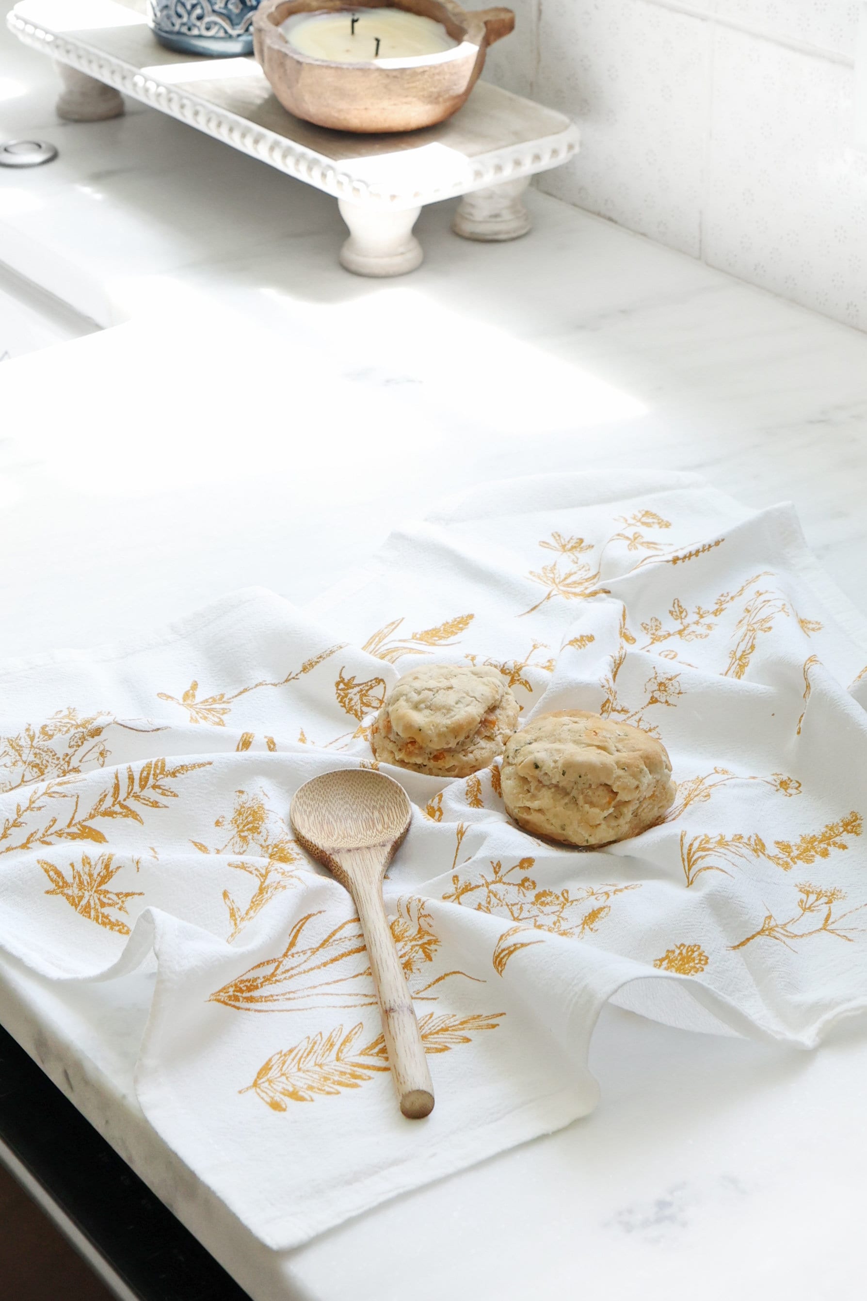 Wild Flower Tea Towel – Watercolor Print, Cotton | Made in USA by Highland Ridge Decor