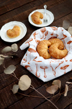 Mushroom Pattern Tea Towel – Watercolor Print, Cotton | Made in USA by Highland Ridge Decor