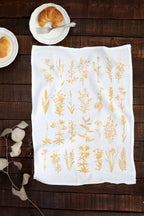 Wild Flower Tea Towel – Watercolor Print, Cotton | Made in USA by Highland Ridge Decor