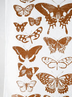 Butterfly Tea Towel Terra-cotta – Watercolor Print, Cotton | Made in USA by Highland Ridge Decor