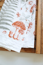 Forest Floor Tea Towel – Botanical Watercolor Kitchen Linen